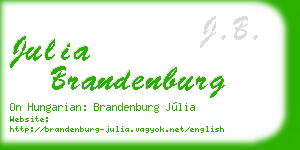julia brandenburg business card