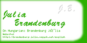 julia brandenburg business card